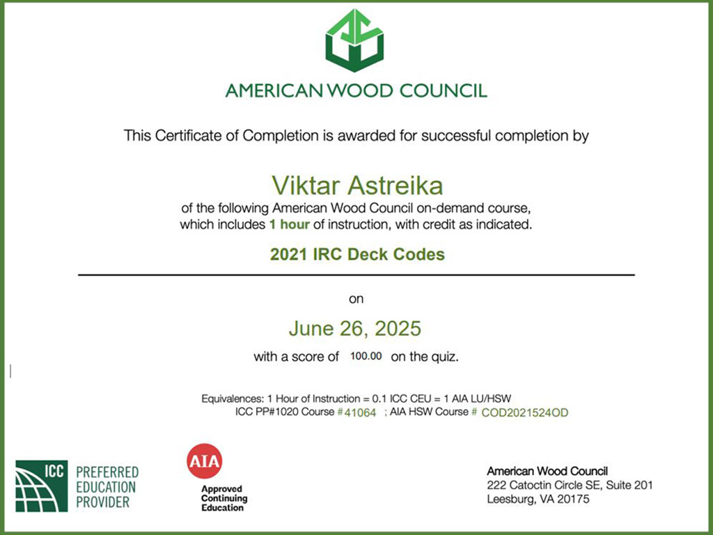 Thumbnail for article on 2021 IRC deck code updates