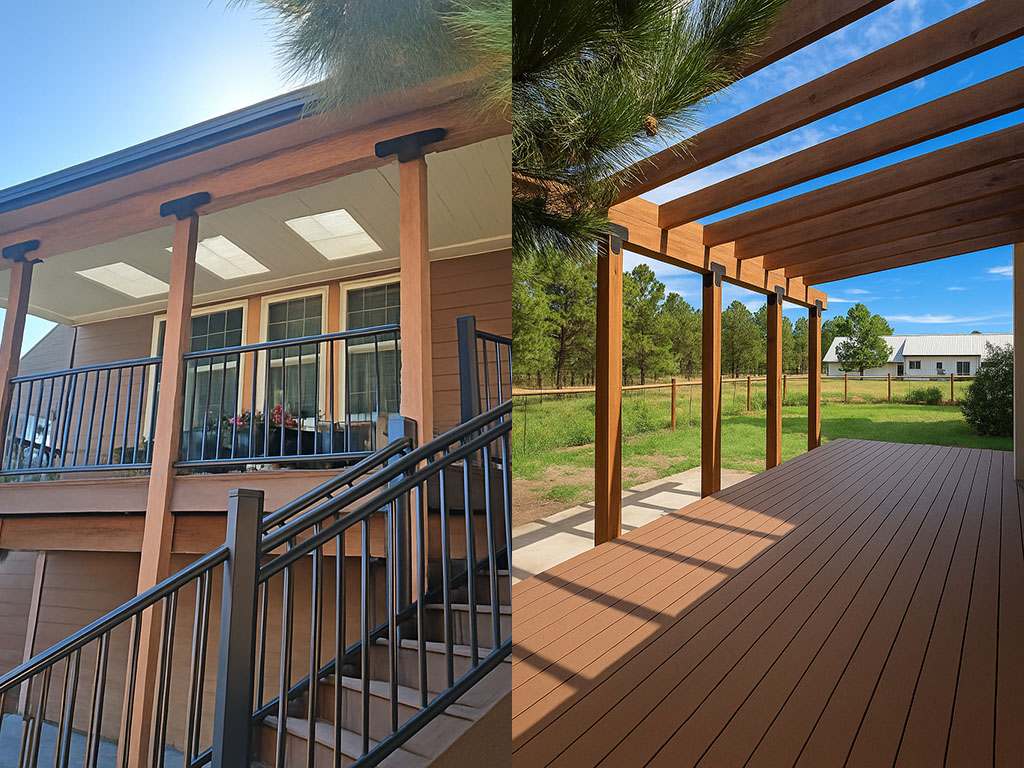 Framed residential addition under construction