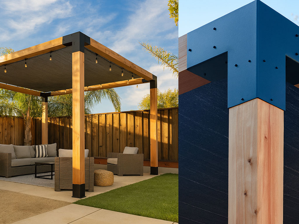 Crew installing roof trusses on a residential build