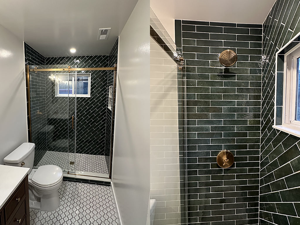 Cozy basement remodel with entertainment area